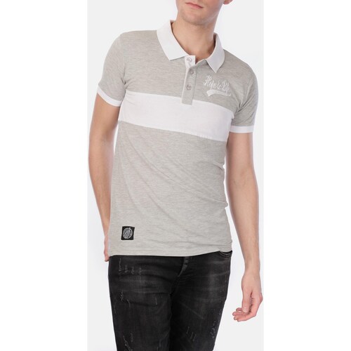 Vêtements Homme T-shirts & Polos Hopenlife Polo manches courtes col classique CASCA gris