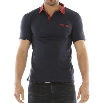 Vêtements Homme T-shirts & Polos Hopenlife Polo manche courte THUNDERDOME bleu marine