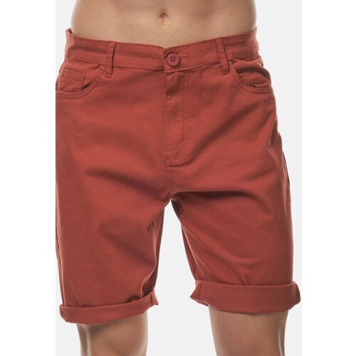 Vêtements Homme Shorts / Bermudas Hopenlife Bermuda coton chino TEMARI rouge brique