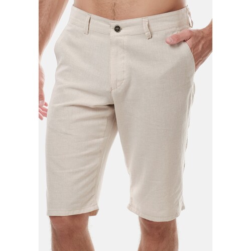 Vêtements Homme Shorts / Bermudas Hopenlife Short en lin  HISOKA beige clair