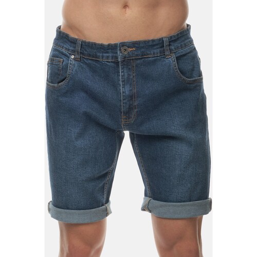 Vêtements Homme Shorts / Bermudas Hopenlife Bermuda jean DONALD bleu foncé