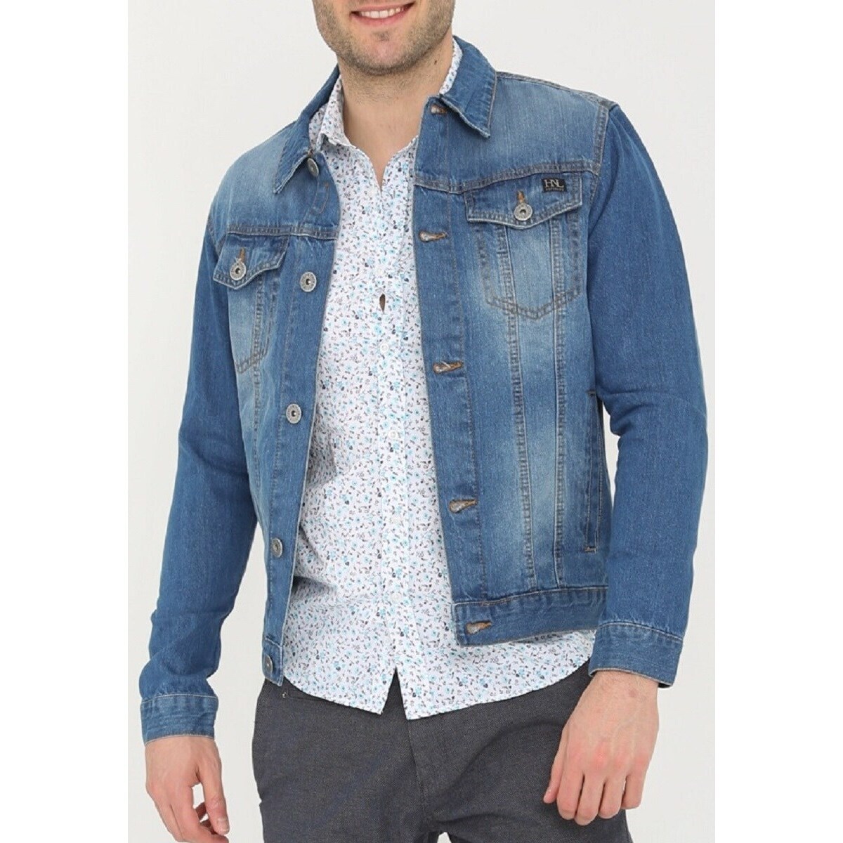 Vêtements Homme Vestes en jean Hopenlife Veste en jean boutonnée VIKTOR bleu