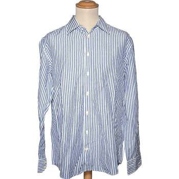 Vêtements Homme Chemises manches longues Façonnable 42 - T4 - L/XL Bleu
