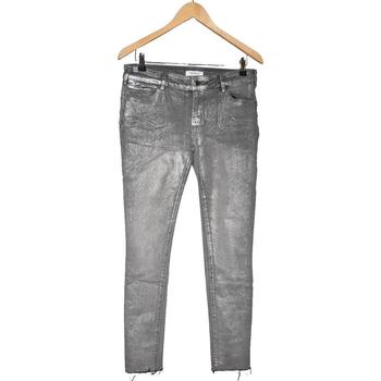 Vêtements Femme Jeans Morgan jean slim femme  40 - T3 - L Gris Gris