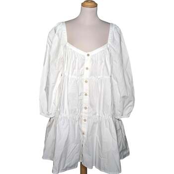 robe courte zara  robe courte  42 - t4 - l/xl blanc 