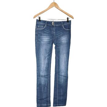 jeans camaieu  jean droit femme  40 - t3 - l bleu 