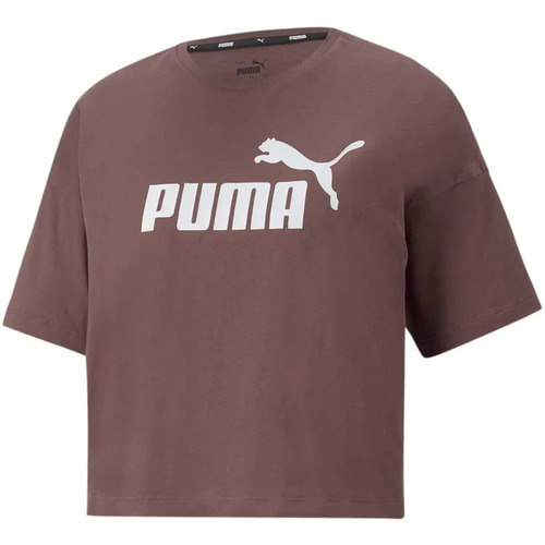 Vêtements Femme T-shirts manches courtes Puma - Tee-shirt manches courtes - marron Marron
