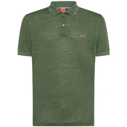 Vêtements Homme T-shirts & Polos Sun68 Polo Lin Uni SS Vert