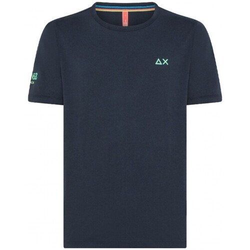 Vêtements Homme T-shirts & Polos Sun68 T-Shirt Sun68 Beach Logo SS Bleu