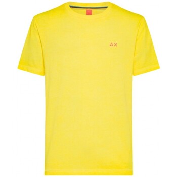 Vêtements Homme Le Temps des Cer Sun68 T-Shirt SS Teint Spcial Jaune