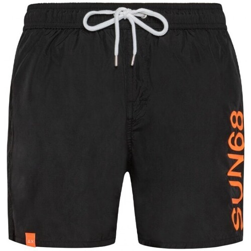 Vêtements Homme Maillots / Shorts de bain Sun68 Pantalon de bain avec macro logo sur le devant Noir