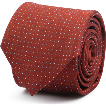 cravates et accessoires suitable  cravate soie points brique 