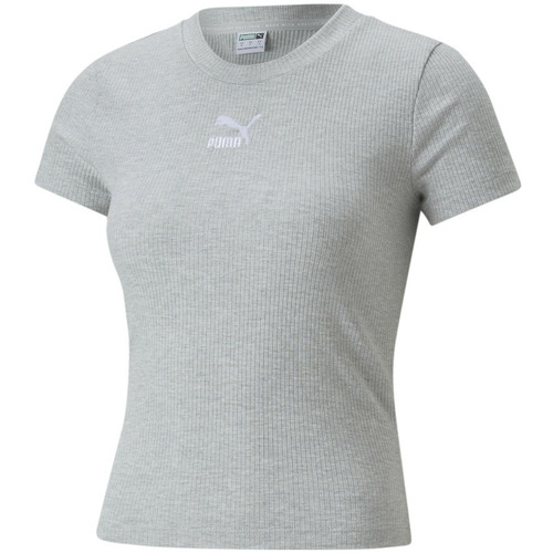 Vêtements Femme T-shirts manches courtes Puma - Tee-shirt manches courtes - gris Gris
