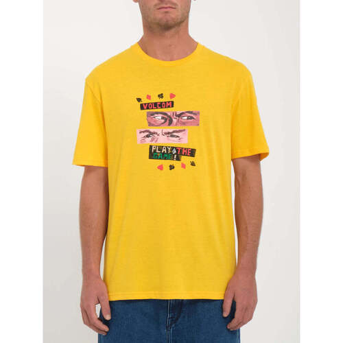Vêtements Homme T-shirts manches courtes Volcom Camiseta  Westgames - Citrus Jaune