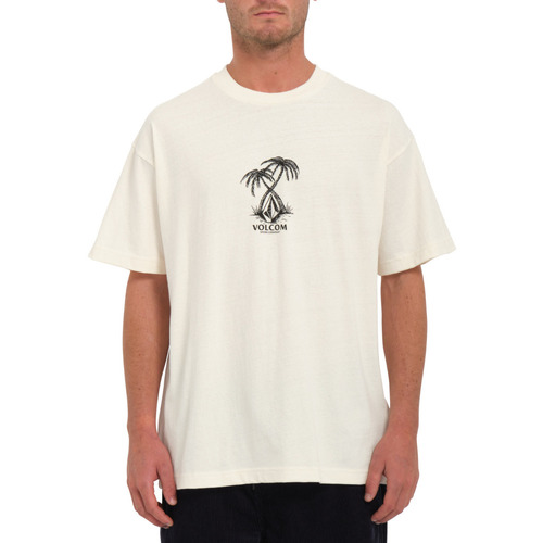 Vêtements Homme T-shirts manches courtes Volcom Camiseta  CrossPalm - Dirty White Blanc