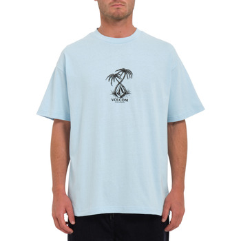 Vêtements Homme T-shirts manches courtes Volcom Camiseta  CrossPalm - Misty Blue Bleu