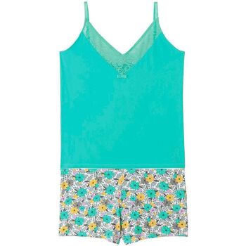 Vêtements Femme Pyjamas / Chemises de nuit Pomm'poire Top short turquoise Roulotte Bleu