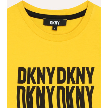 Dkny T-shirt en coton imprimé Jaune