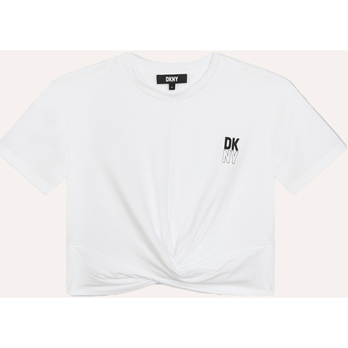 Vêtements Fille T-shirts & Polos Dkny T-shirt à manches courtes  pour fille Blanc