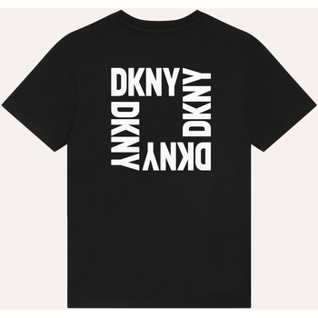 Dkny T-shirt  en coton mélangé pour enfant Noir