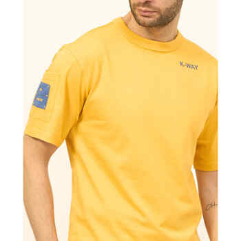 K-Way T-shirt  Fantome en pur coton avec logo Jaune