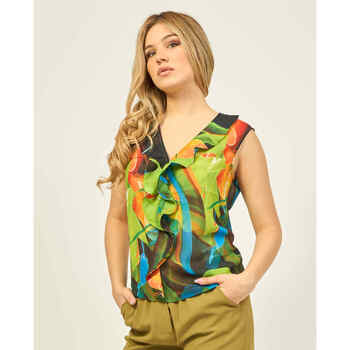Vêtements Femme Bouts de canapé / guéridons Silvian Heach Top  multicolore à large encolure Multicolore