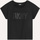 Vêtements Fille T-shirts & Polos Dkny T-shirt noir à manches courtes  pour fille Noir