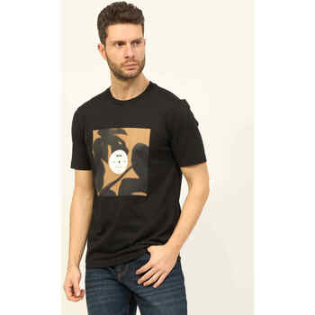 Vêtements Homme T-shirts & Polos BOSS T-shirt  coupe classique en jersey de coton avec imprimé Noir