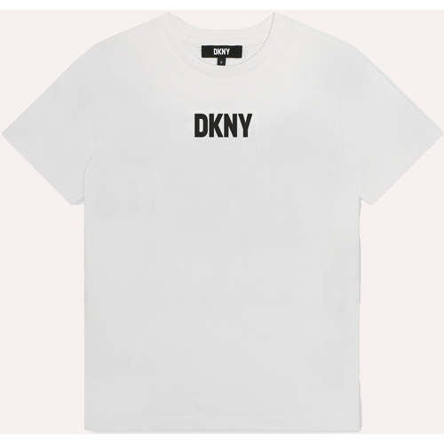 Vêtements Garçon U.S Polo Assn Dkny T-shirt en coton à manches courtes  pour garçon Blanc