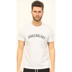 Vêtements Homme T-shirts & Polos Bikkembergs T-shirt à col rond  en coton avec logo Blanc