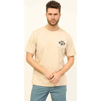 Vêtements Homme T-shirts & Polos Disclaimer T-shirt à col rond  avec logo en forme de boîte Beige