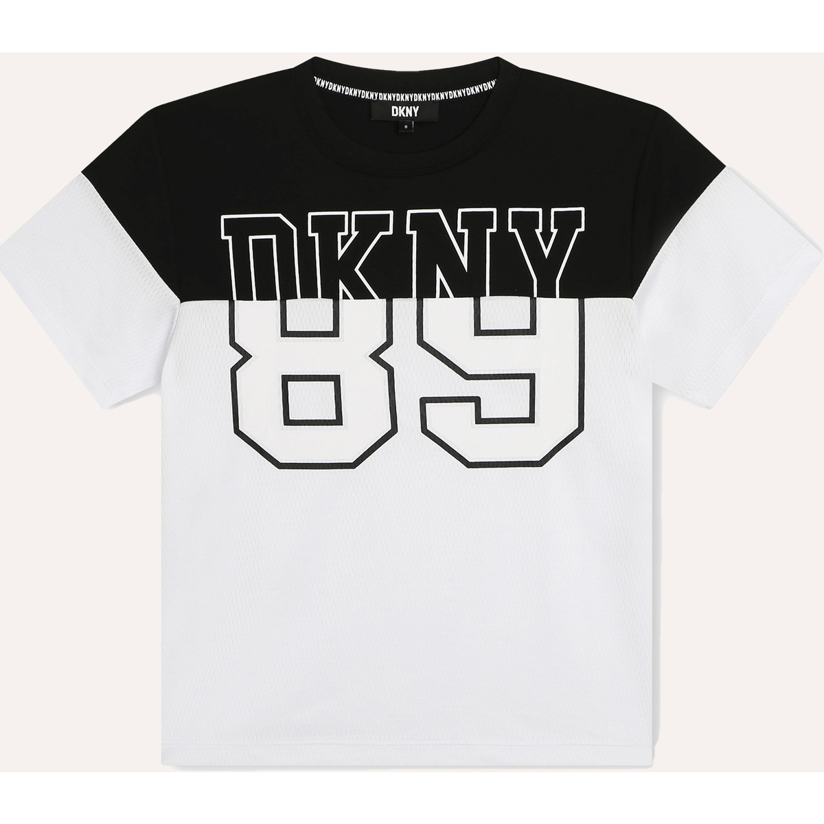 Vêtements Garçon T-shirts & Polos Dkny T-shirt unisexe bicolore Blanc