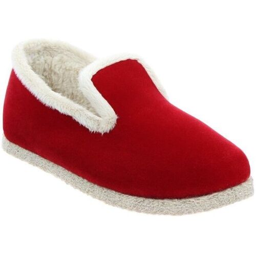 Chaussures Chaussons Chausse Mouton Charentaises VELVET Rouge