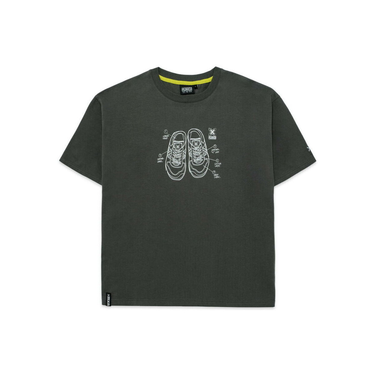 Vêtements Homme T-shirts manches courtes Munich T-shirt sneakers Gris