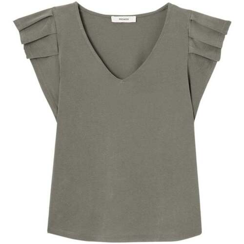 Vêtements Femme Tops / Blouses Promod T-shirt à manches volantées Vert