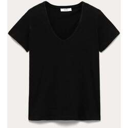 Vêtements Femme Tops / Blouses Promod T-shirt col V Noir