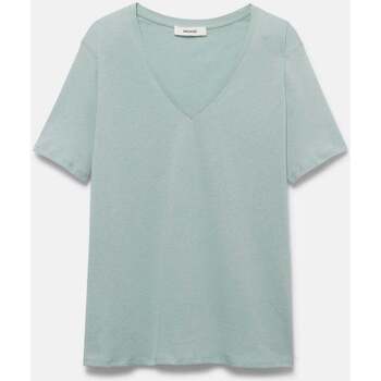 Vêtements Femme Tops / Blouses Promod T-shirt uni col V éco-conçu Bleu