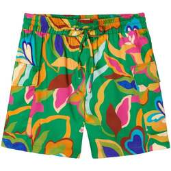 Vêtements Femme Shorts / Bermudas Promod Short cargo en satin imprimé Vert