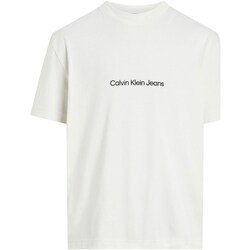 Vêtements Homme Polos manches longues Calvin Klein Jeans J30J325492 Blanc