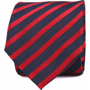 Suitable Cravate Soie Rouge Rayure K82-18 Rouge