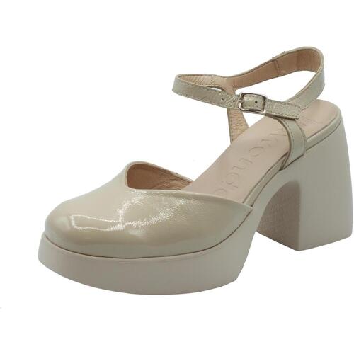 Chaussures Femme Sandales et Nu-pieds Wonders H-4951 Juana Lack Beige