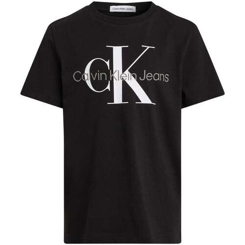 Vêtements Garçon T-shirts manches courtes Calvin Klein JEANS Ckj 160889VTPE24 Noir