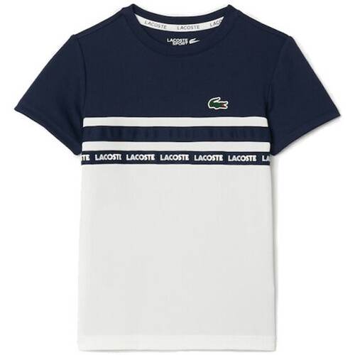 Vêtements Enfant T-shirts & Chinelo Polos Lacoste T-SHIRT ENFANT  TENNIS EN PIQUÉ ULTRA-DRY BLEU MARINE Bleu