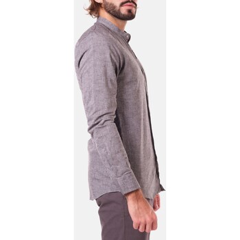 Hopenlife Chemise lin manches longues ADAM gris anthracite