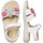 Chaussures Fille Sandales et Nu-pieds Naturino Sandales en cuir avec fleurs appliquées BRAHMA Blanc