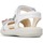 Chaussures Fille Sandales et Nu-pieds Naturino Sandales en cuir avec fleurs appliquées BRAHMA Blanc