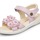 Chaussures Fille Sandales et Nu-pieds Naturino Sandales en cuir avec fleurs appliquées BRAHMA Rose