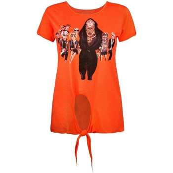 Vêtements Femme T-shirts manches longues Blood Is The New Black Arabesque Orange