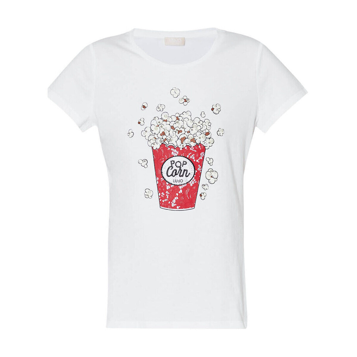 Vêtements Femme T-shirts & Polos Liu Jo T-shirt avec strass et paillettes Blanc