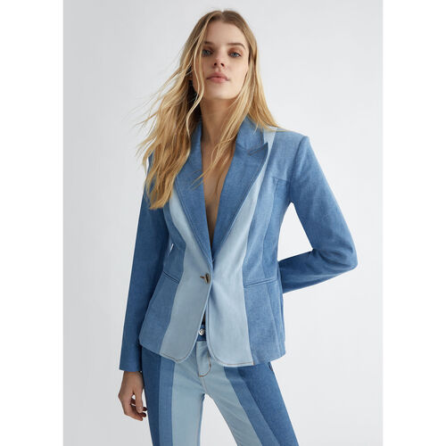 Vêtements Femme Vestes / Blazers Liu Jo Blazer en toile denim Bleu